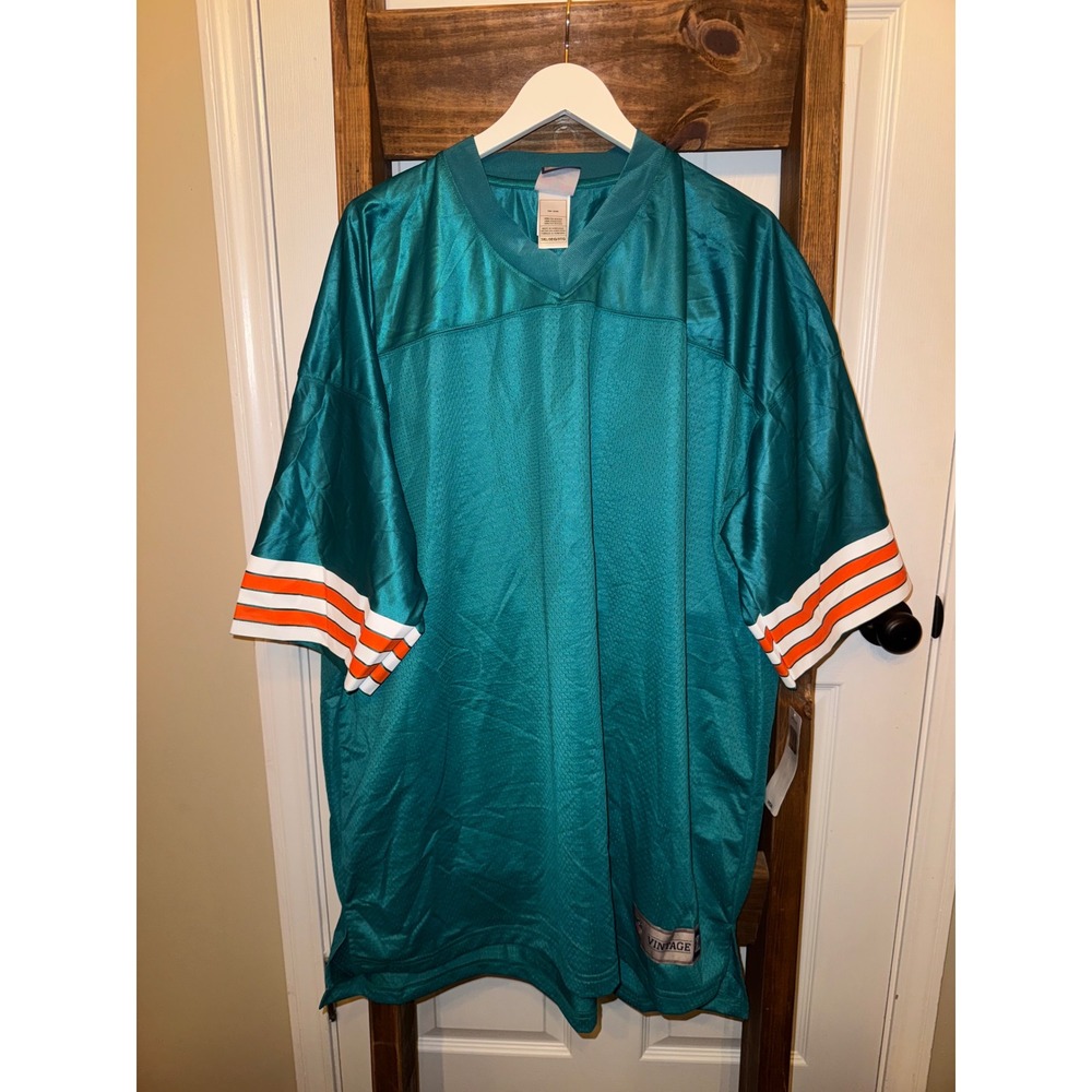 NFL Pro Line‎ Vintage Miami Dolphins Football Jersey 3XL Teal Orange White